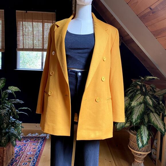 Vintage Wool Blazer Italy Mustard - Picture 1 of 5